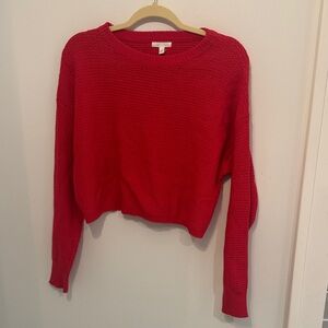 Abound Cropped Red Sweater NWOT Size Large